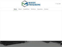 Tablet Screenshot of mavenpackaging.com